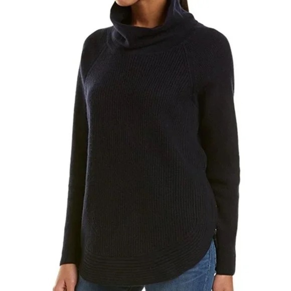 Vince Cashmere Wool Sweater, Cowl Neck Side Zip Small - Picture 1 of 7